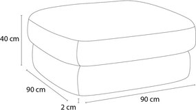 Taburet alb cu tapițerie din țesătură bouclé Leonore – Bobochic Paris