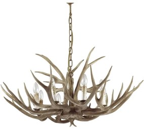 Ideal Lux - Candelabru CHALET 8xE14/40W/230V pe lanț, design coarne