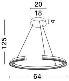 Lustra LED suspendata design circular ELMO