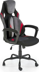 Scaun birou JENSEN, negru/gri, stofa/polipropilena, 65x70x115/125 cm