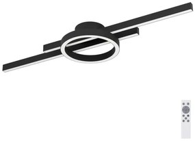 Plafonieră LED RGBW dimabilă Eglo 900953 AMANDOLO 23,5W/230V negru + telecomandă