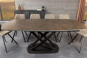 Masa extensibila cu design prin rotire Inception 130-190cm aspect ruginiu