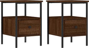 vidaXL Noptiere, 2 buc., stejar maro, 34x36x50 cm, lemn compozit