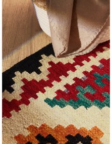 Covor tip traversă roșu reversibil, țesut manual din lână 60x190 cm Kamal Kian – Nouristan