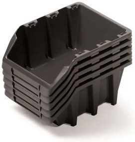 Set de 5 cutii de depozitare fiecare 19,8 x 11,8 x 8,4 cm, negru