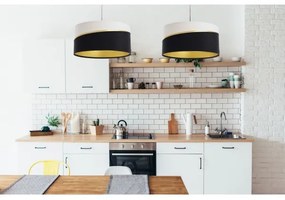 Lustră pe cablu SWING 1xE27/60W/230V negru/alb/auriu