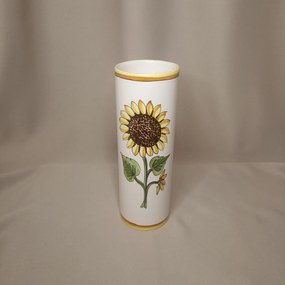 Vază ceramică cilindrică model floarea soarelui