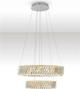 Lustra suspendata LED, cristale sticla ARIETTA 60cm