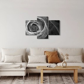 Tablou - Abstract trandafir negru și alb (90x60 cm)