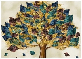 Tablou pe sticlă - Copac decorativ (70x50 cm)