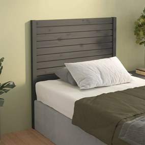 Tablie de pat, gri, 96x4x100 cm, lemn masiv de pin 1, Gri, 96 x 4 x 100 cm
