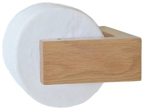 Suport de perete din lemn de stejar pentru hârtie igienică, Wireworks Mezza