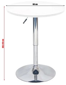 Zondo Masă tip bar Brann (alb) (pentru 4 persoane). 1034631