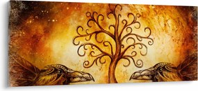 Tablou natural abstract cu copac (120x50 cm)