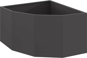 vidaXL Ghiveci de colț Negru 60 x 60 x 35 cm Oțel