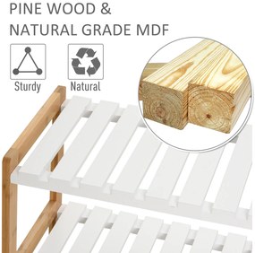 HomCom suport pentru pantofi, cu 3 rafturi, 70x26x57,5 cm | AOSOM RO