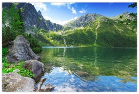 Tablou cu lac în munții Tatra (90x60 cm)