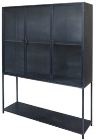 Vitrina din metal cu 3 usi si 3 rafturi, stil industrial