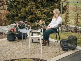 Set 4 bucati scaune din plastic KATO, bej