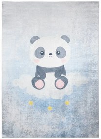 Covor pentru copii cu un panda drăguț pe un nor Lăţime: 140 cm | Lungime: 200 cm