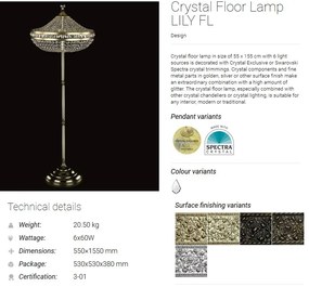 Lampadar elegant Cristal Bohemia Exclusive LILY CE