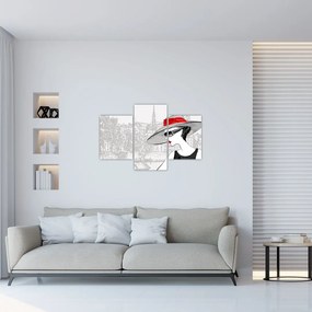 Tablou - Doamna la oraș (90x60 cm)