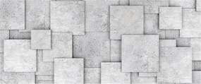 Tablou - Abstracție cu faianță de beton (120x50 cm)