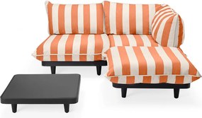 Set de grădină Paletti Medium cu masă, culori multiple - Fatboy Culoare: portocaliu-crem cu dungi (adevărat)