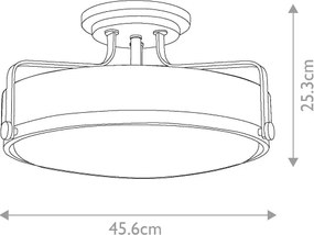 Hinkley HK-HARPER-SFM-CM - Lustră aplicată HARPER 3xE27/60W/230V, crom lucios