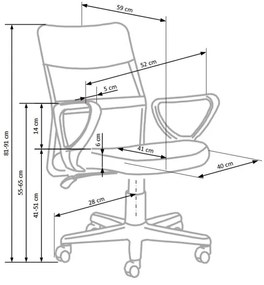 Scaun de birou LIRI roz