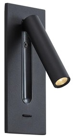 Lampă de perete modernă neagră incl. LED - Plaza