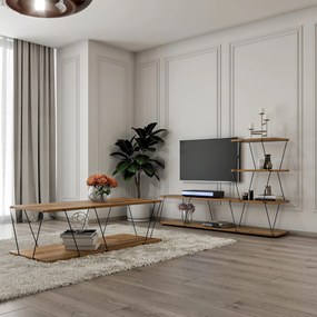 Mobilier living Baska (Pin atlantic + Negru). 1073112