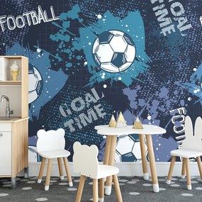 Tapet minge de fotbal în albastru