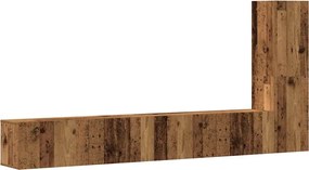 vidaXL Set dulap TV 3 piese montat pe perete lemn vechi lemn prelucrat