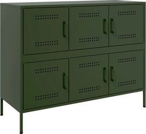 vidaXL Dulap, verde măsliniu, 100,5x39x79 cm, oțel