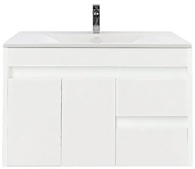 Mobilier de baie Luna 80 inferior cu lavoar alb