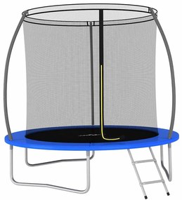 vidaXL Set trambulină rotundă, 244 x 55 cm, 100 kg