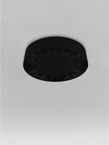 Plafoniera LED exterior moderna IP65 CONVEX negru D-17,6cm