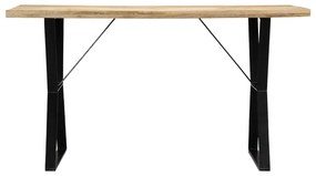 Masa de bucatarie, 140 x 80 x 76 cm, lemn masiv de mango 1, Maro, 140 x 80 x 76 cm