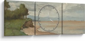 Tablou - Jean-Baptiste-Camille Corot, Beach Near Etretat, reproducere (cu ceas) (90x30 cm)