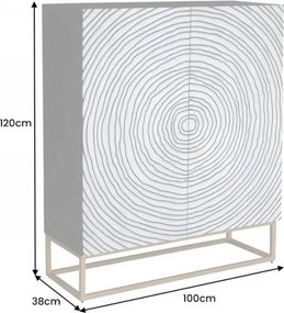 Comoda inalta cu model 3D Zen Circle 120cm