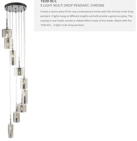 Lustra suspendata design modern 40cm Linen 9L 1939-9CC SRT