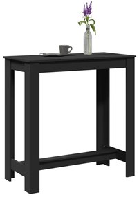 854410 vidaXL Masă de bar, negru, 102x50x103,5 cm, lemn prelucrat