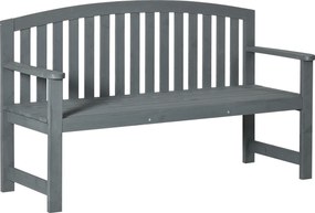 Outsunny Bancă de grădină 2 locuri din lemn, bancă rezistentă la intemperii, mobilier de grădină cu spătar, capacitate 240 kg 143 x 51 x 85 cm, Gri | Aosom Romania
