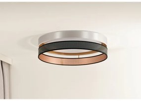 Duolla-Plafonieră LED ROLLER DUO SH. LED/24W/230V d. 45 cm argintiu/negru