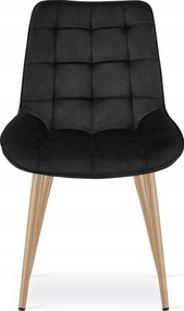 Scaun de catifea neagra BERA