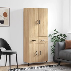 vidaXL Dulap înalt, stejar sonoma, 69,5x34x180 cm, lemn compozit