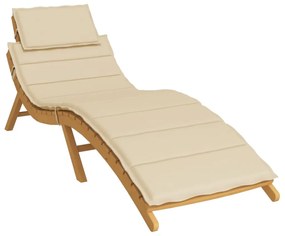 Perna de sezlong, bej, 186x58x3 cm, textil oxford
