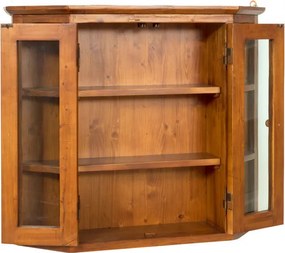 Vitrina suspendata L86 21 H75 cm, lemn masiv