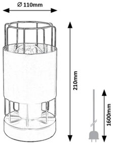 Lampă de masă DIMITRI 1xE27/40W/230V Rabalux 3124